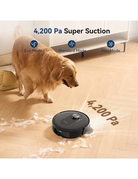 Proscenic Q8 Aspirapolvere robot aspirazione 4200 Pa LiDAR Nav autonomia 200 minuti - Nero Vendite Flash