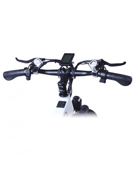 BEZIOR M26 26 Pollici Pneumatici Bicicletta Elettrica Pieghevole - 500W Motore Brushless & 48V 10Ah Batteria - Bianco Nuovo
