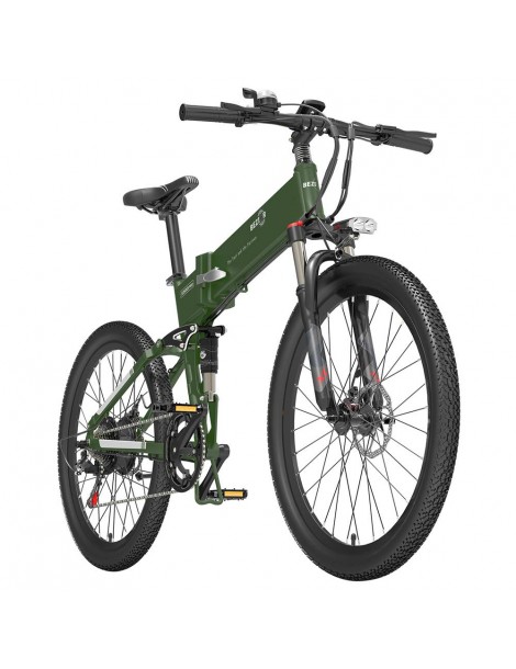 BEZIOR X500 Pro 26 pollici Pneumatici Bicicletta Elettrica Pieghevole 500W Motore - verde militare Spedizione Gratuita