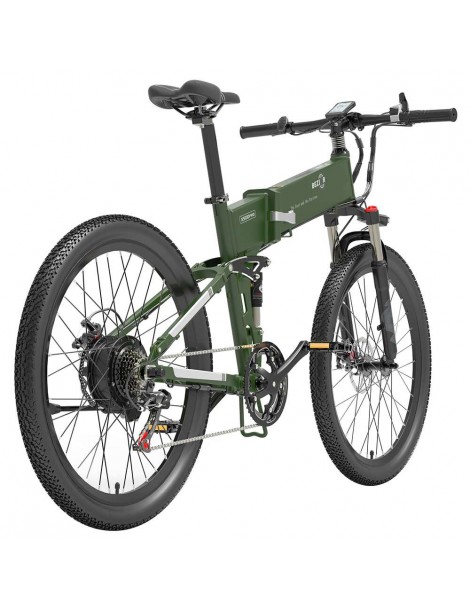 BEZIOR X500 Pro 26 pollici Pneumatici Bicicletta Elettrica Pieghevole 500W Motore - verde militare Spedizione Gratuita