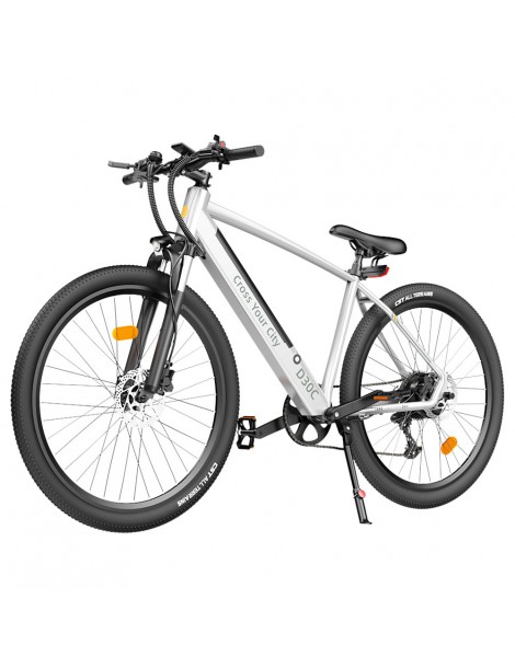 ADO DECE 300C(D30C) Bicicletta Elettrica 27.5in Pneumatico 36V 10.4Ah Batteria 250W Motore Shimano 9 velocità - Argento Pezzi Unici