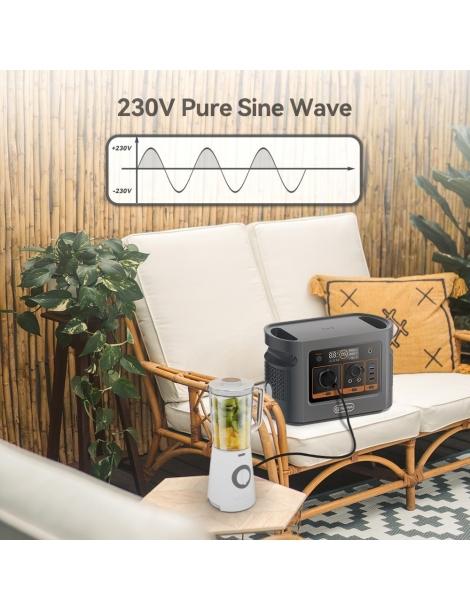 Flashfish QE01D Stazione di alimentazione portatile batteria da 22 4V/20Ah 448Wh uscita CA da 600W Fino Al -60%