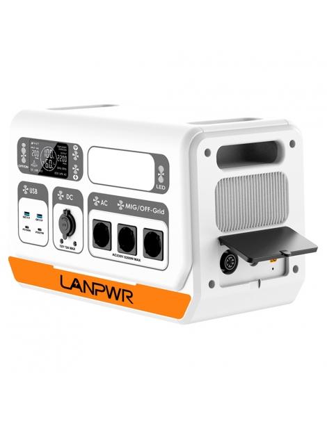 LANPWR 2200PRO Stazione di alimentazione portatile con inverter on-grid supporto 200W/400W/600W/800W - Spina UE Convenienza