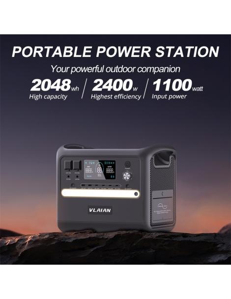 VLAIAN S2400 Generatore Solare Portatile Da 2048Wh/2400W Presa