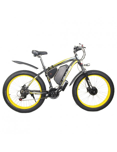 GOGOBEST GF700 26*4.0 Pneumatici Grassi Mountain Bike Elettrica 1000W Motore Brushless 48V 17 5Ah Batteria – Giallo Vendite Flash