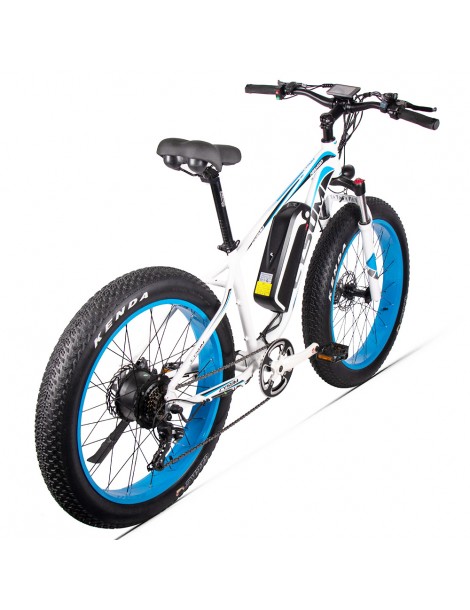 CYSUM M980 Pneumatici Grassi da 26 pollici Bicicletta Elettrica 1000W Motore Brushless 17Ah Batteria rimovibile - Nero Blu Moda