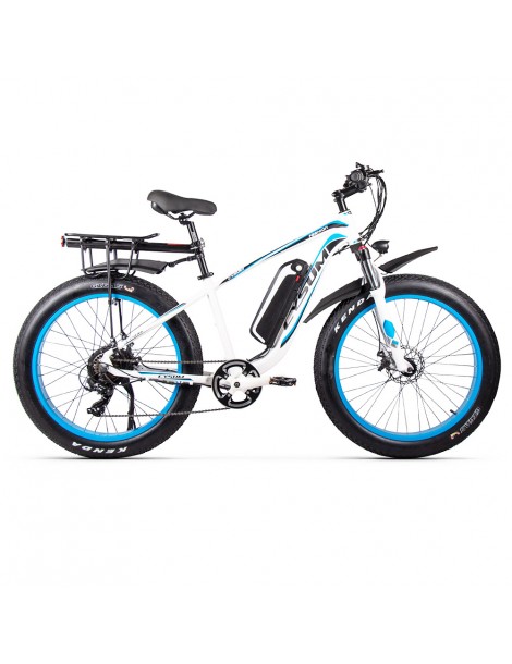 CYSUM M980 Pneumatici Grassi da 26 pollici Bicicletta Elettrica 1000W Motore Brushless 17Ah Batteria rimovibile - Nero Blu Moda