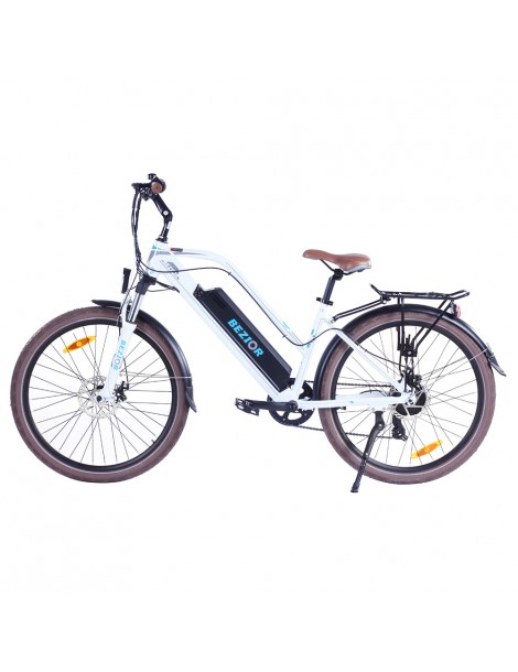 Bezior M2 Pro Ciclomotore elettrico 500W Motore 12.5Ah Batteria-Bianco Italy