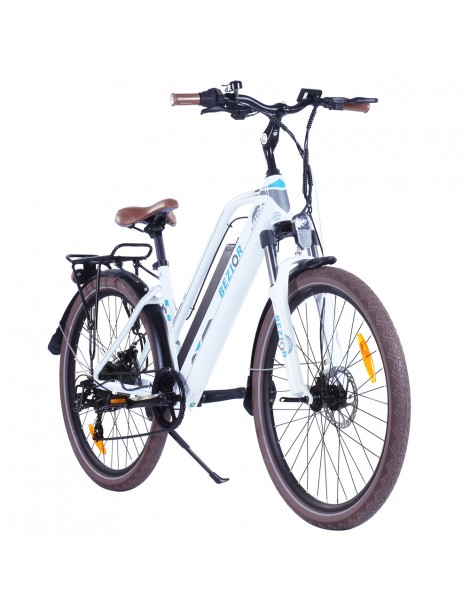 Bezior M2 Pro Ciclomotore elettrico 500W Motore 12.5Ah Batteria-Bianco Italy