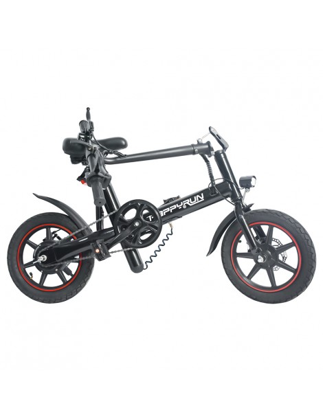Happyrun HR-X40 Bicicletta elettrica leggera motore da 350W batteria da 36V 6Ah velocità massima 25km/h - Nero 2025