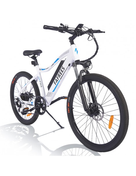 FAFREES F100 26' Bici elettrica 33 KMPH Mountain Ebike Adulti 350 W Motore 48 V 11 6 Ah Batteria rimovibile-Bianco Qualità