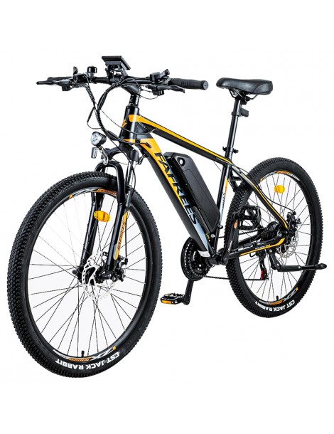 FAFREES Bici elettrica da 26 pollici 250 W con batteria agli ioni di litio da 36 V 10 Ah SHIMANO 21 velocità-Nero Vendita