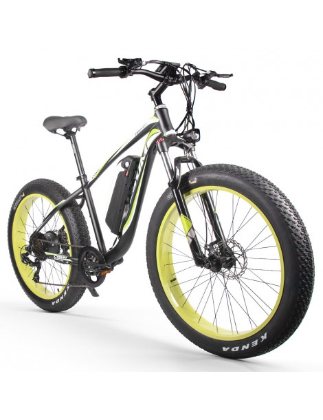 CYSUM M980 Pneumatici Grassi da 26 pollici Bicicletta Elettrica 1000W Motore Brushless 17Ah Batteria rimovibile - Nero Verde Qualità Garantita