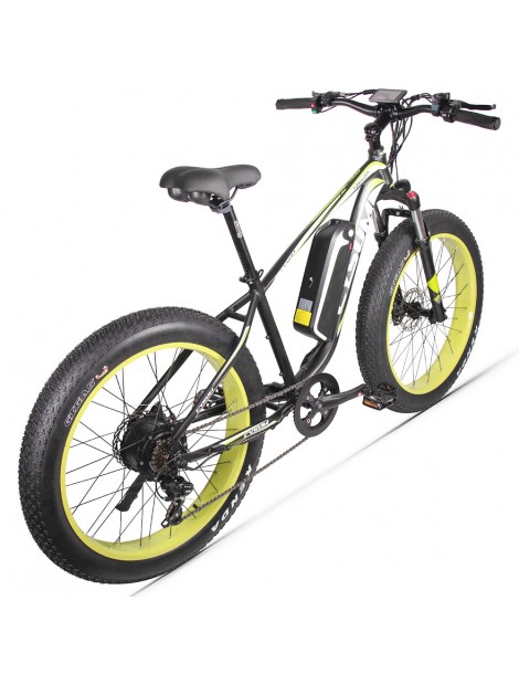 CYSUM M980 Pneumatici Grassi da 26 pollici Bicicletta Elettrica 1000W Motore Brushless 17Ah Batteria rimovibile - Nero Verde Qualità Garantita