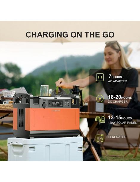 Ctechi GT1500 Stazione Di Alimentazione Portatile Da 1500W/1210Wh Batteria Lifepo4 Onda Sinusoidale Pura Novità