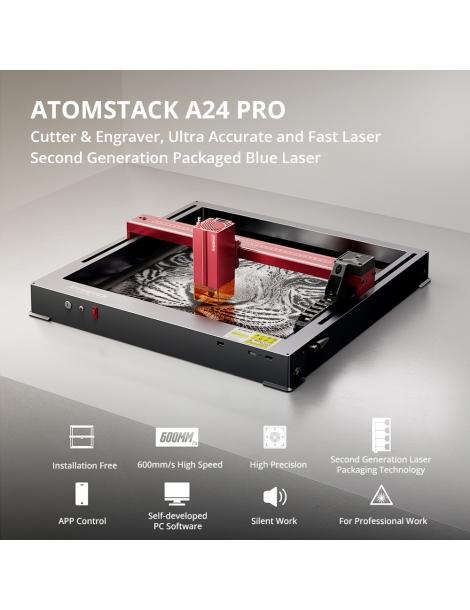ATOMSTACK A24 PRO 24W Taglierina per incisione laser fuoco fisso precisione di incisione 0 02 mm Hotsell