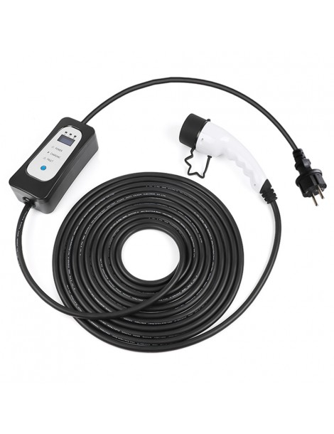 ANDAIIC EV Charger Electric Car Portable Charger Type 2 IEC 62196 Mode 2 8A/10A/13A/16A Current Adjustable 10m Cable Vendite Flash