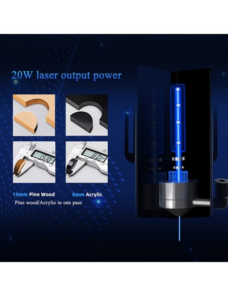 LONGER RAY5 20W Incisore laser spot laser 0 08*0 1 mm touchscreen a colori chipset 32 bit connessione APP 375*375 mm Moda
