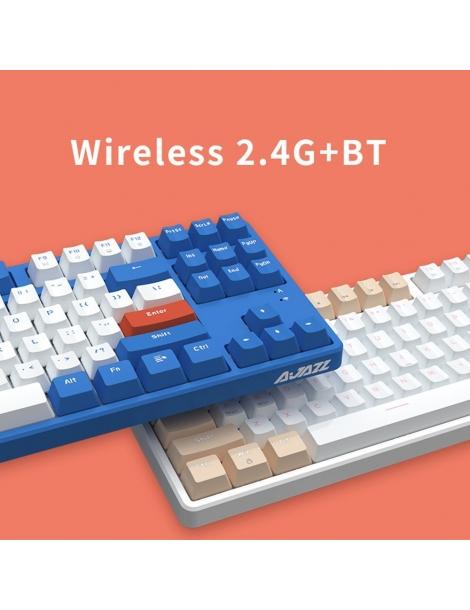 Ajazz AK871 interruttore blu 87 tasti tastiera meccanica dual-mode senza fili Qualità