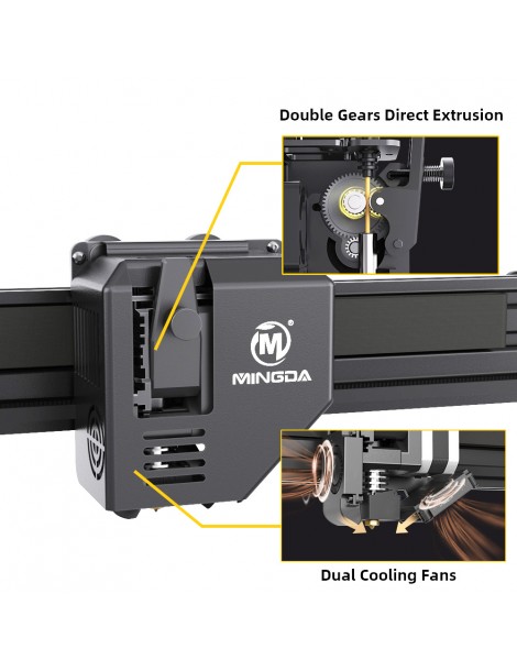 MINGDA Magician Pro Stampante 3D livellamento automatico estrusione diretta a doppio ingranaggio 400*400*400 mm Offerte