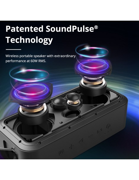 Tronsmart Force Pro 60W Speaker Bluetooth ATS2835 IPX7 - Nero Moda