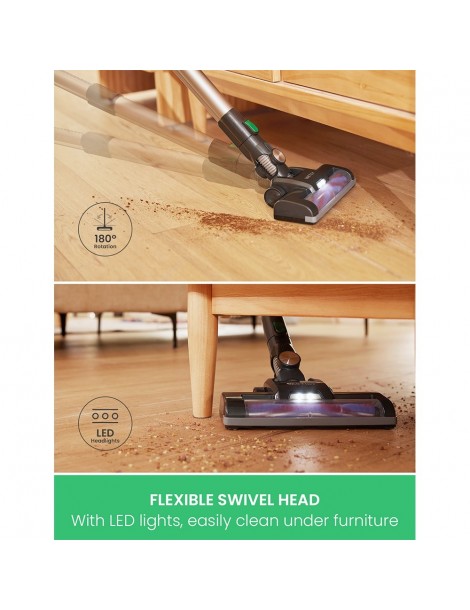 Vactidy V8 Handheld Cordless Vacuum Cleaner 20KPa Suction LED Electric Brush Head Detachable Battery 35min Runtime Offerte esclusive