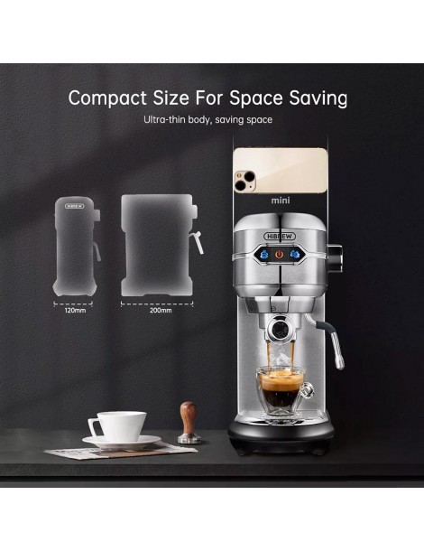 HiBREW H11 1450W Caffettiera macchina per caffè espresso semiautomatica a 19 bar polvere ESE POD Doppio uso acqua calda Only for today