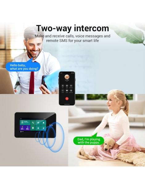 TALLPOWER G60 Sistema di allarme domestico wireless 12 kit con telecamera di sorveglianza da 4MP Sostegno trimestrale