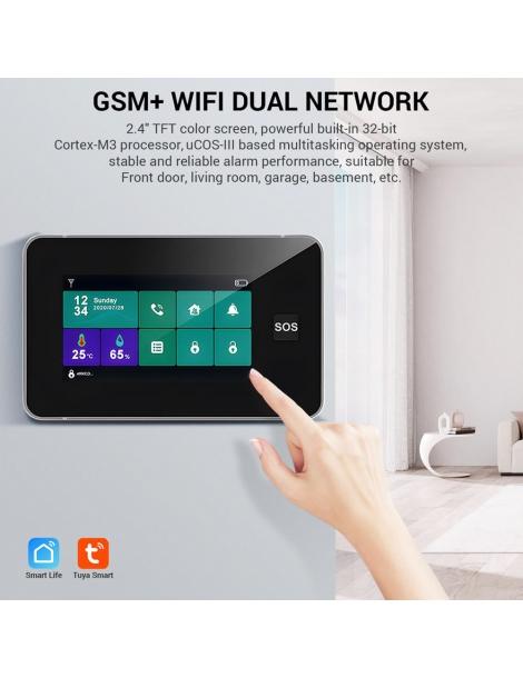 TALLPOWER G60 Sistema di allarme domestico wireless 12 kit con telecamera di sorveglianza da 4MP Sostegno trimestrale