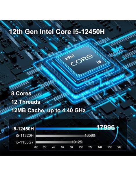 GEEKOM IT12 Mini PC Intel i5-12450H 8 core fino a 4 40 GHz 16 GB di RAM 512 GB SSD 2*USB 4 2*HDMI 2.0 Black Friday Prezzi
