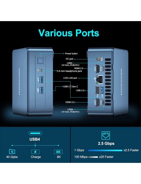 GEEKOM IT12 Mini PC Intel i5-12450H 8 core fino a 4 40 GHz 16 GB di RAM 512 GB SSD 2*USB 4 2*HDMI 2.0 Black Friday Prezzi