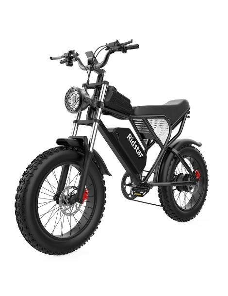Ridstar Q20 Electric Bike 1000W Brushless Motor 20*4 Inch Fat Tires 48V 20Ah Removable Battery 30mph Max Speed Pezzi Unici