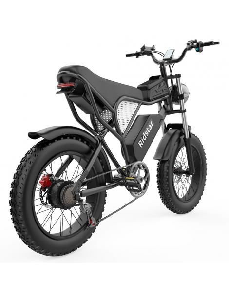Ridstar Q20 Electric Bike 1000W Brushless Motor 20*4 Inch Fat Tires 48V 20Ah Removable Battery 30mph Max Speed Pezzi Unici