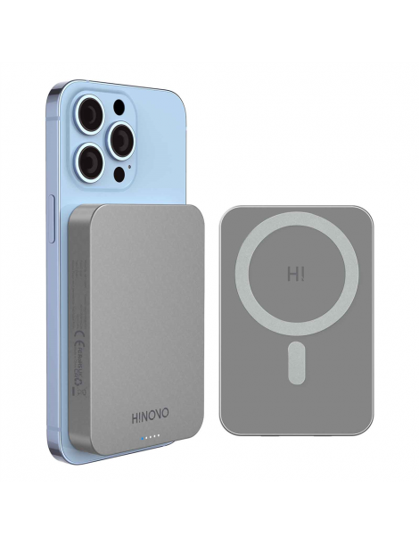 HINOVO MB1-10000 10000mAh Power Bank Wireless Magnetico in Metallo Batteria Mag-Safe per iPhone 14/13/12 Offerta speciale