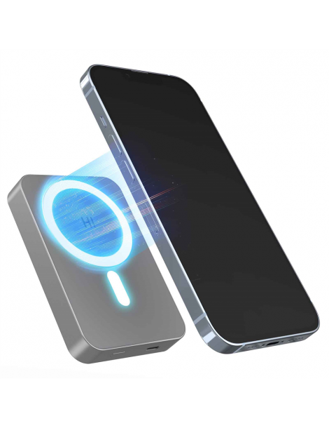 HINOVO MB1-10000 10000mAh Power Bank Wireless Magnetico in Metallo Batteria Mag-Safe per iPhone 14/13/12 Offerta speciale