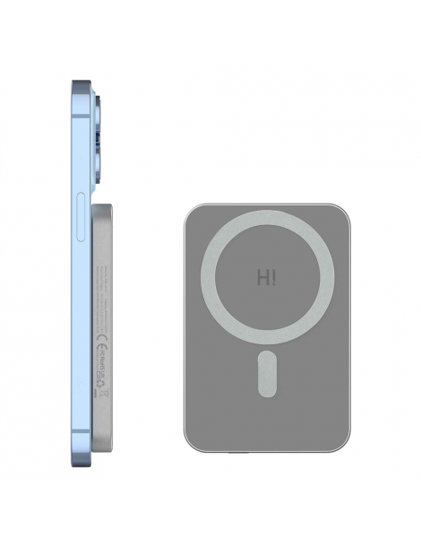 HINOVO MB1-5000 5000mAh Power Bank Wireless Magnetico in Metallo Batteria Mag-Safe per iPhone 14/13/12 Comprare a buon mercato