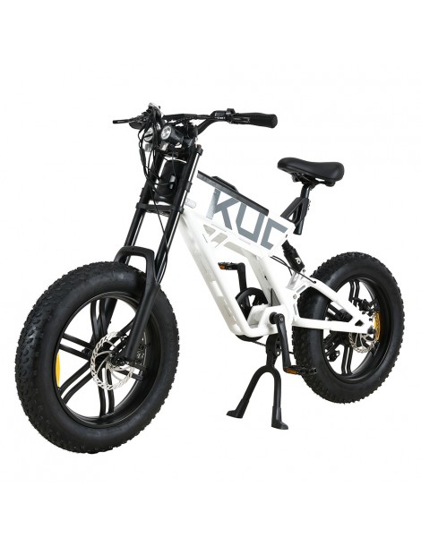 KUGOO T01 20*4.0 Pollici Pneumatici Bicicletta elettrica Motore 48V 500W Batteria 13Ah Velocità Massima 38km/h - Bianco Offerta esclusiva