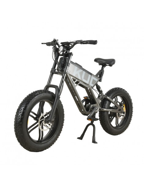 KUGOO T01 20*4.0 Pollici Pneumatici Bicicletta elettrica Motore 48V 500W Batteria 13Ah Velocità Massima 38km/h - Grigio Vendite stagionali
