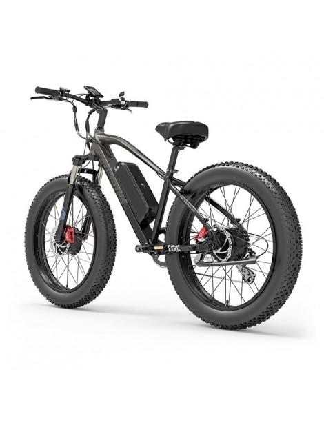 LANKELEISI MG740 PLUS 26*4.0'' Pneumatici Bici Elettrica 1000W*2 Doppio Motore 48V 17.5Ah Batteria - Grigio Black Friday