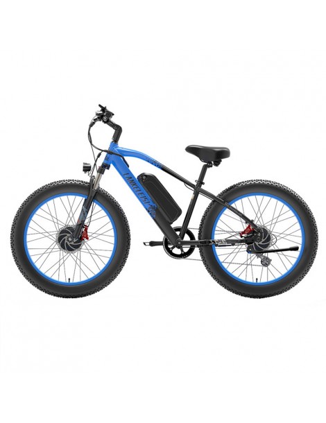 LANKELEISI MG740 PLUS 26*4.0'' Pneumatici Bici Elettrica 1000W*2 Doppio Motore 48V 17.5Ah Batteria - Blu Cyber Monday