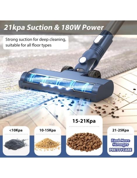 PRETTYCARE W200 Aspirapolvere portatile a batteria aspirazione 21KPa Offerte speciali