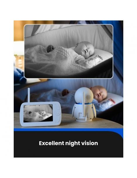 Baby Monitor Proscenic BM300 telecamera HD 1080P schermo da 5 pollici visione notturna audio a due vie Rilascio limitato