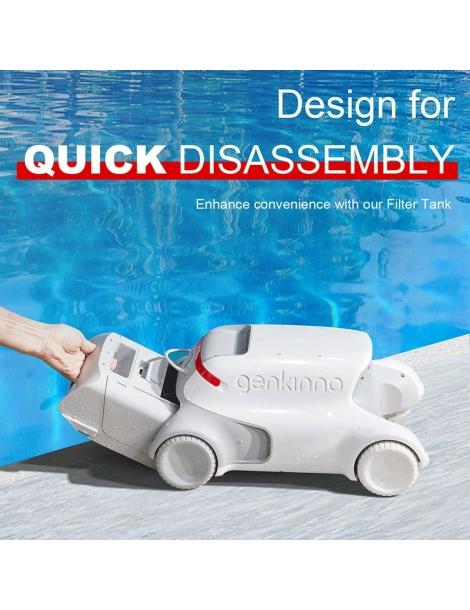 Genkinno P1 Aspiratore robotico per piscina senza fili motore da 100W navigazione intelligente serbatoio dell'acqua da 2 4L Promozione temporanea