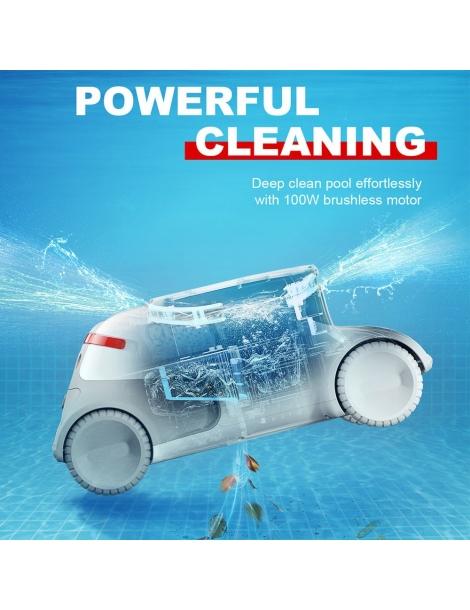 Genkinno P1 Aspiratore robotico per piscina senza fili motore da 100W navigazione intelligente serbatoio dell'acqua da 2 4L Promozione temporanea