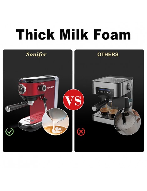 Sonifer SF3558 1450W Caffettiera elettrica per caffè espresso pompa a 15 bar cappuccinatore con schiuma di latte Trasporto libero internazionale