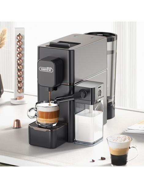 HiBREW H15 Nes Macchina da caffè a capsule estrazione ad alta pressione 20 bar serbatoio del latte rimovibile - Nero Limitato a 3 giorni
