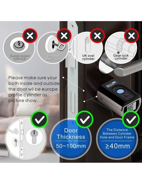 WELOCK TouchEBL41 Blocco porta intelligente con impronte digitali Esporta salva