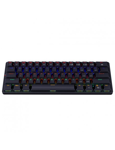 K615-R Elise Tastiera meccanica cablata Rabinbow retroilluminata a LED interruttore blu ultrasottile a 61 tasti - Nero 50% di sconto per tempo limitato