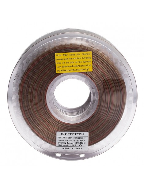 Geeetech Filamento Silk PLA per stampante 3D precisione dimensionale 1 75 mm /- 0 03 mm Bobina da 1 kg - Arcobaleno di bronzo Italy