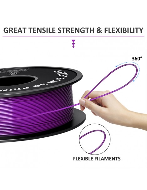 Filamento PLA Geeetech per stampante 3D precisione dimensionale 1 75 mm /- 0 03 mm Bobina da 1 kg (2 2 libbre) - Viola Vendita